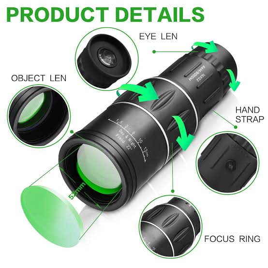 High Professional Monocular 16*52 – Binoculars Dual Focus Anti Reflective Non-infrared Hd Monocular Telescope