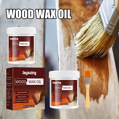 Wood Wax Oil For Furniture – Natural Finish & Deep Wood Nourishment With Bursh 100gm