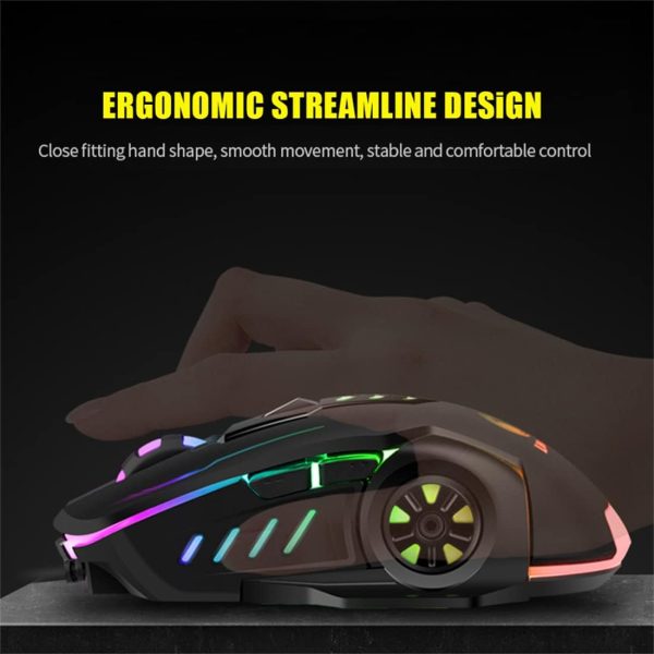 Gaming Glowing Mouse Backlit E-sports Colorful Led Light Mouse For Laptop Pc Computer Gamer