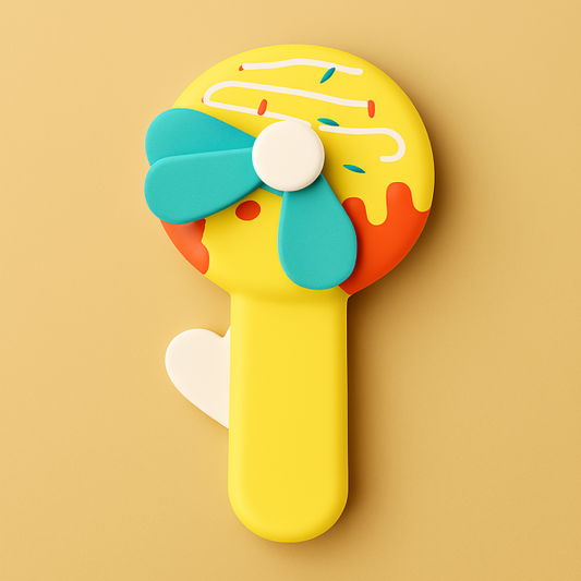 Handheld Donald Shape Toy Fan For Kids – Cute Cartoon Design, Safe Soft Blades, Portable Mini Fan For Summer Play & Cooling (random Color)