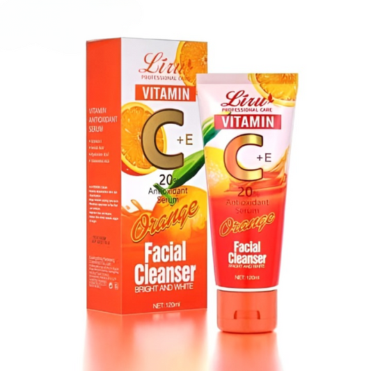 Liru Orange Facial Cleanser 120ml | Professional Care With Vitamin C+e & Orange Extract For Brightening, Deep Cleansing & Daily Skincare