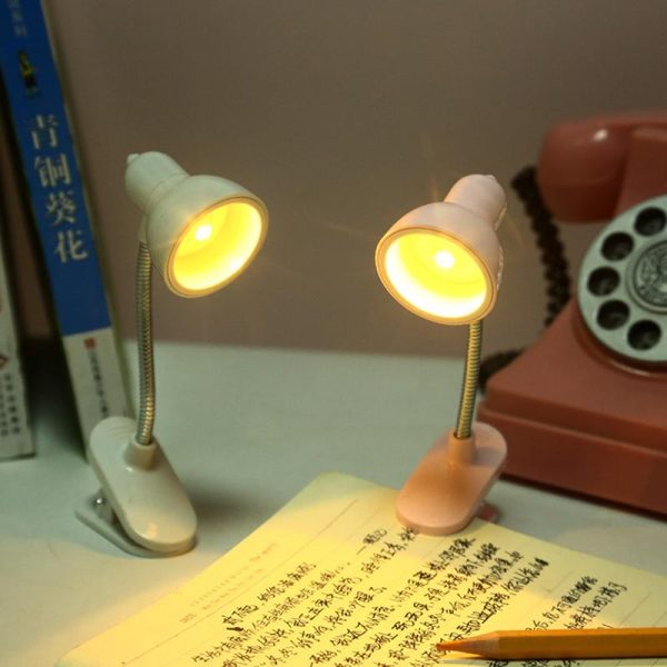 Mini Led Clamp Lamp – Portable Usb-powered Desk Light With Adjustable Flexible Neck, Strong Clamp Base, Eye-friendly Flicker-free Lighting For Home, Office, Bedside & Travel ( Random Color)