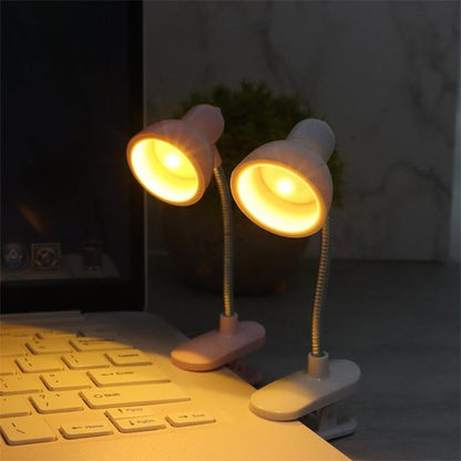 Mini Led Clamp Lamp – Portable Usb-powered Desk Light With Adjustable Flexible Neck, Strong Clamp Base, Eye-friendly Flicker-free Lighting For Home, Office, Bedside & Travel ( Random Color)