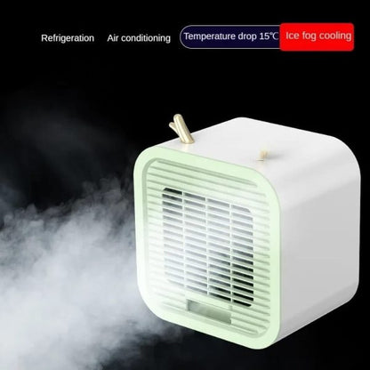Portable Desktop Air Conditioning Fan | Three Gears Adjustable Strong Cold Air Fast Cooling Usb Fan For Indoor Rechargeable (random Colour)