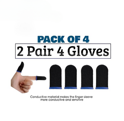 Premium Gaming Finger Sleeves Bundle – Breathable, Anti-sweat, Touch Screen-friendly Thumb Gloves For Pubg & Mobile Gaming