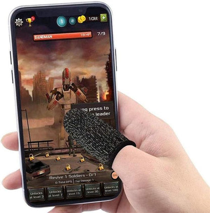 Premium Gaming Finger Sleeves Bundle – Breathable, Anti-sweat, Touch Screen-friendly Thumb Gloves For Pubg & Mobile Gaming