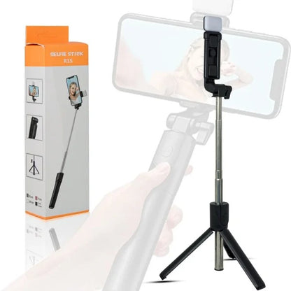 Control Tripod Selfie Stick New Model With Wireless Remote Shutter Compatible With All Cell Phones – Selfie Stick With Light