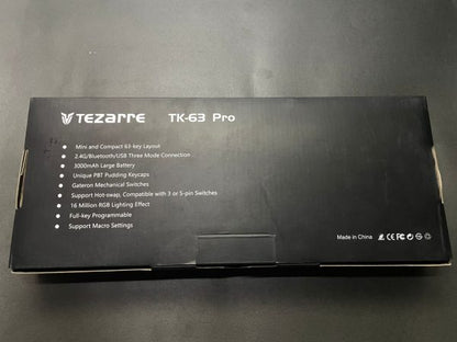 Tezarre Tk-63 Pro Rgb Wireless Mechanical Rgb Gaming Keyboard Rgb Backlight Mini Office Keyboard For Windows Laptop Pc Gamer