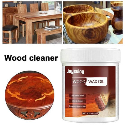 Wood Wax Oil For Furniture – Natural Finish & Deep Wood Nourishment With Bursh 100gm