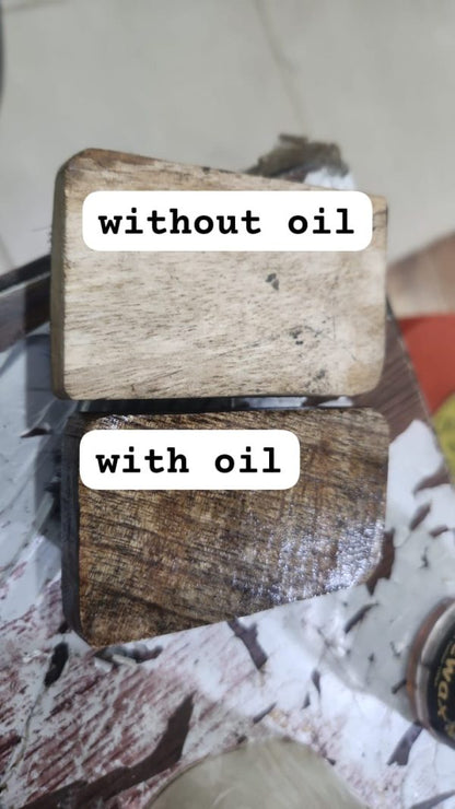 Wood Wax Oil For Furniture – Natural Finish & Deep Wood Nourishment With Bursh 100gm